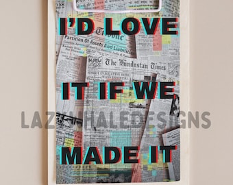 The 1975 Love It If We Made It Impresiones digitales / A3 A4 A5 / Letras de canciones Wall Art / Matty Healy Band Artwork / Decoración de carteles musicales / Indie Rock