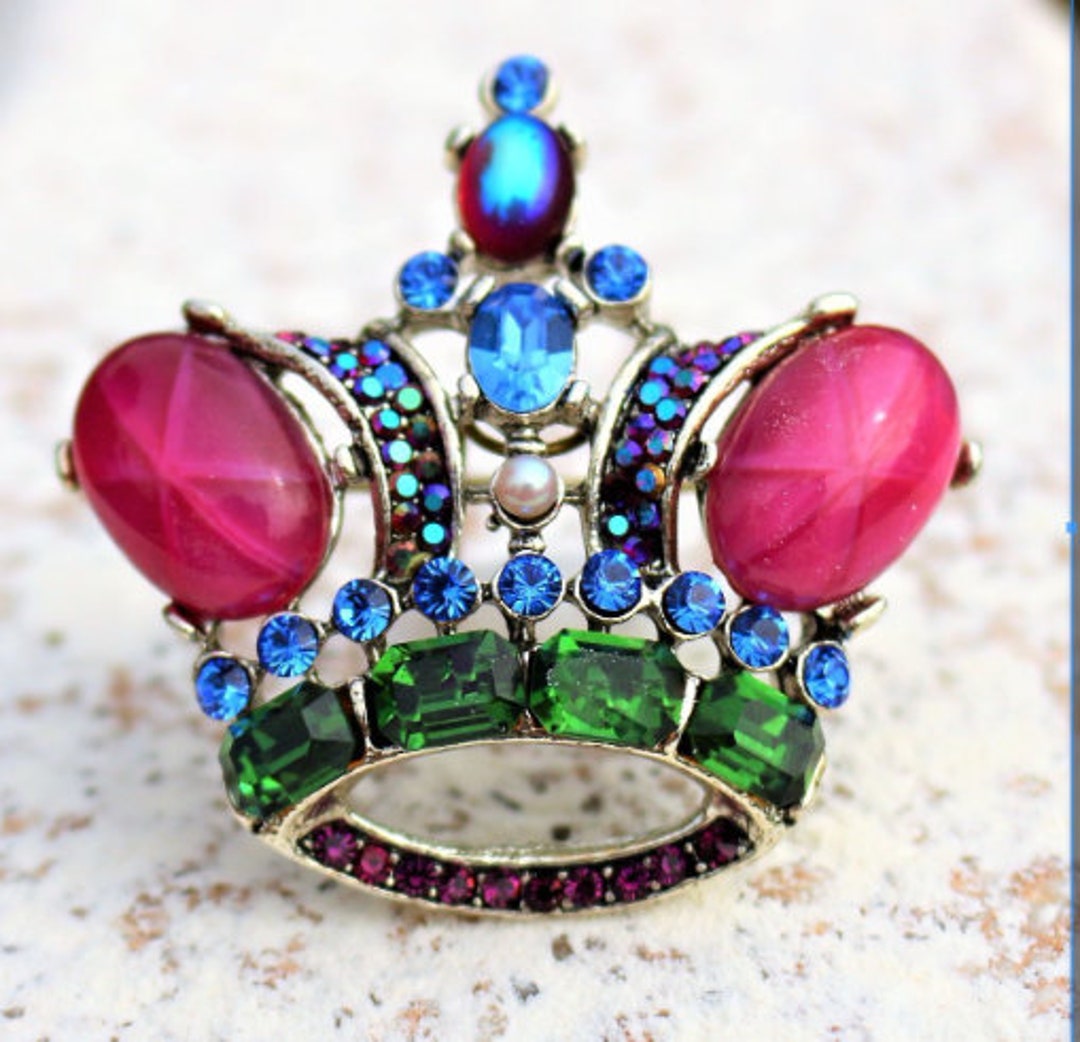 Rare Regal Vintage Crown Brooch Stunning Tribute to the Etsy Australia