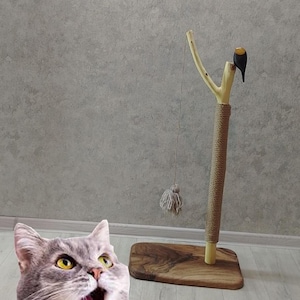 Wooden Cat Tree Tower, Wood Floral Cat Tree, Modern Cat Tree, Cat Furniture, Cat Gifts, Luxury Cat Condo,Flower Cat Tree, Large Cats