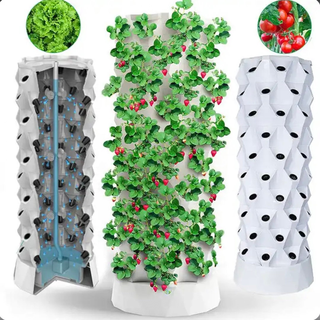 Hydroponics Tower Set Hydroponic Growing System Pineapple Etsy Canada
