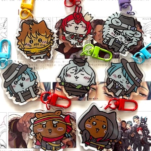 Twisted Wonderland second years x Chiikawa keychains