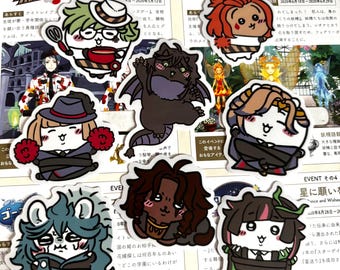 Twisted Wonderland third years x Chiikawa stickers