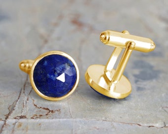 Luxurious Afghan Lapis Lazuli Cufflinks - A Must Have Accessory for Sophisticated Men - Perfect gift mens - Mens Cufflinks - Gift for father