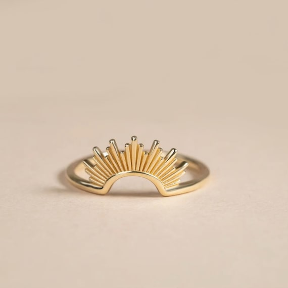 Sun Ring - Rising Sun Ring - Gold Dainty Ring - Spike Ring - Stacking Ring - Trendy Ring - Celestial Ring - Minimalist Ring - Gift For Her