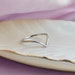 Sterling Silver Chevron Ring: Minimalist Stacking V Ring - Etsy