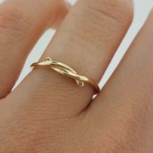 Gold Filled Knot Ring | Minimalist Love Knot Rings | Promise Knot Ring | Friendship Is A Knot Tied By Angel's Hands | Valentine Gift for Her