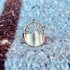 Dual Tone Sun Rings | Rising Sun Ring | Sunburst Ring | Statement Spike ...