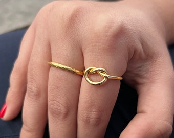 Gold Filled Knot Ring | Tie the Knot | Promise Ring | Bridesmaids Ring | Stacking Ring | Minimalist Love Knot Ring | Delicate Gift For Her