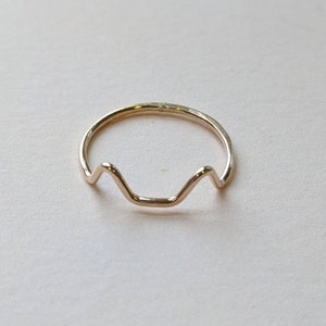 Cat ear ring, dainty sterling silver stacking ring, minimalist kitty rings, gift for cat lovers, everyday rings, handmade trendy cat ring