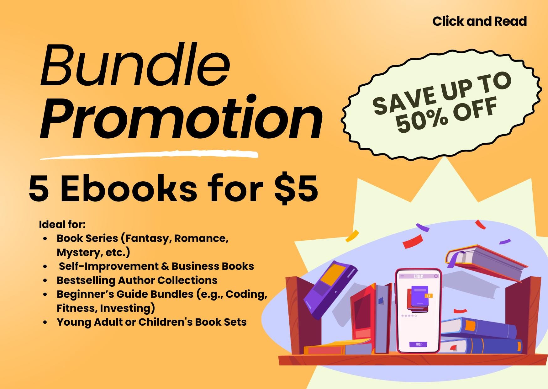 Ebook Bundle Deal – 5 Ebooks for Just 5 - Etsy Israel display picture 1