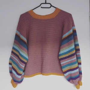 Soft Rainbow Sweater - Crochet pattern