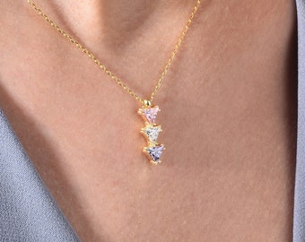 Personalized BirthMonth Pendant, Custom Birthstone Necklace, Family Birthstone Choker, Multi-Stone Custom Necklet, Personalized Crystal Gift