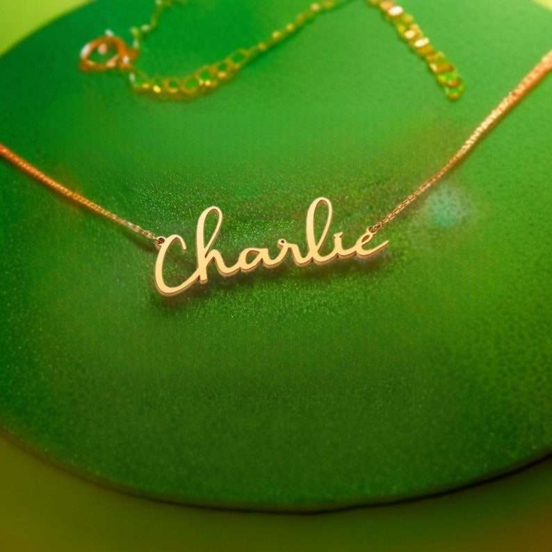 Custom Gold Name Necklace Personalized and Minimalist Name Necklace 