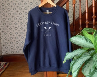 Kennebunkport Maine Sweatshirt, Established 1653 New England Crewneck, cozy Maine made souvenir, local Kennebunkport gift, free shipping