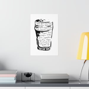 Portland Maine Lokale Brauereien Druck | Trinkt lokales Bier | Portland Maine Beer Map Poster | Bier Liebhaber Geschenk (Kostenloser Versand; Kein Rahmen)