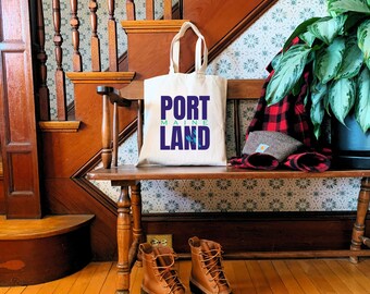 Portland Maine Lobster Cotton Canvas Tote Bag: Eco-Friendly Souvenir