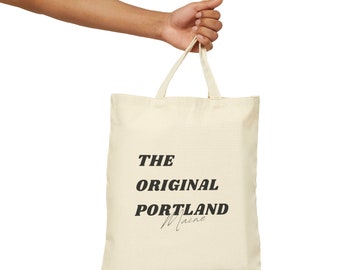 The Original Portland Maine Canvas Tote Bag, Original Portland, Oregon prank joke, East coast v. west coast fun gift, Free shipping