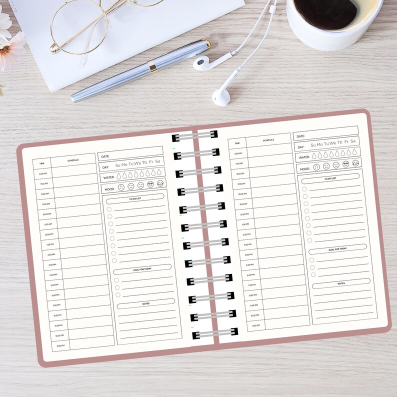 Daily Planner Goodnotes Template Undated Digital Planner Etsy