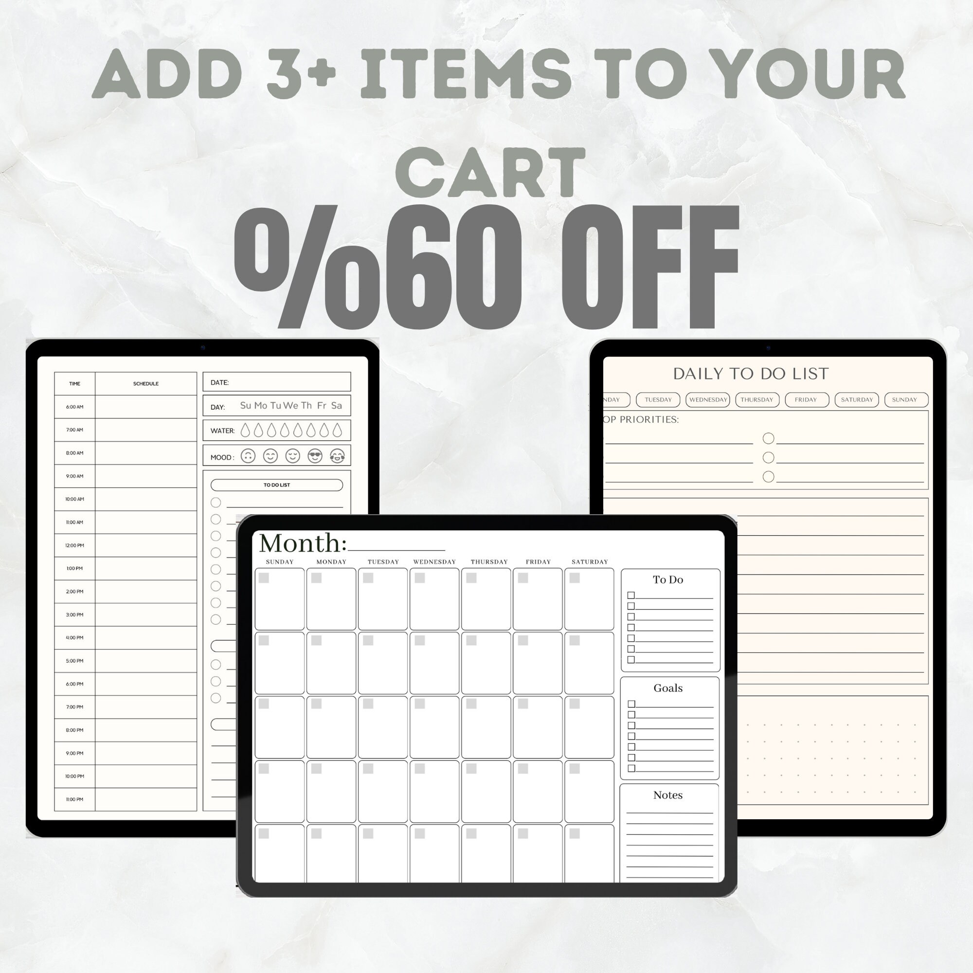 Digital to Do List Goodnotes Template, Digital Planner, iPad Planner