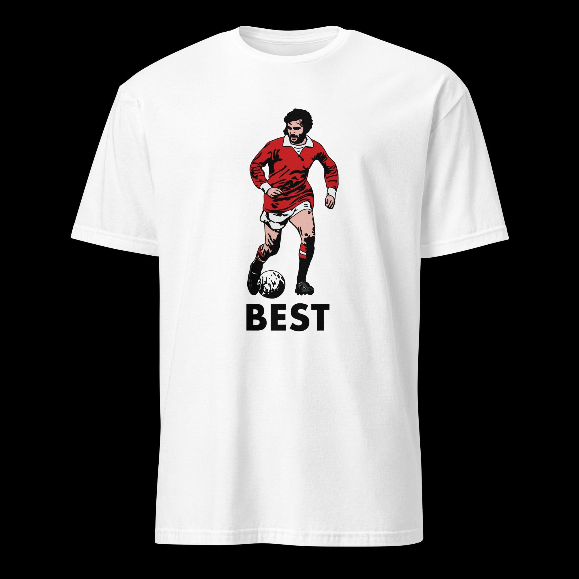 T-shirt Bianca George Best '20 Minuti' – Felicità è Averla! Maglia Uomo Cotone, Thedifferent