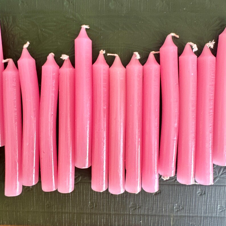 Vintage Christmas Tree/party Candles 20 Count Pink Candles Etsy
