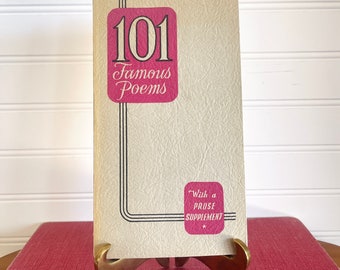 1929 "One Hundred and One Famous Poems - With a Prose Supplement" Poetry Book