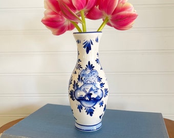 Delft Blue Handpainted Souvenir Vase