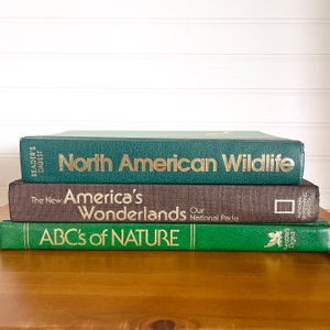 Vintage National Parks, North American Wildlife, ABC's of Nature Hardcover Illustrated Books