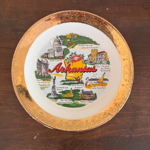 Vintage Arkansas Souvenir State Plate