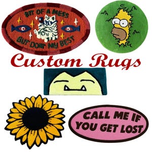 Custom Rug | Custom Tufted Rug | Customized  Rug | Handmade Rug | Personalized Rug | Anime Rugs | Gengar Rug | Bedroom Carpet | Area Rug