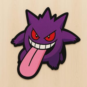 Tappeto viola tuftato fatto a mano con iconico personaggio dei cartoni animati: regalo perfetto per fan dei cartoni animati, amici e fratelli