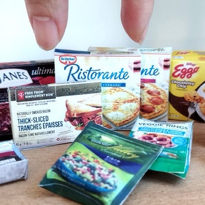 12 Items, 1 6 Frozen Foods Printable Dollhouse Frozen Foods for Barbies ...
