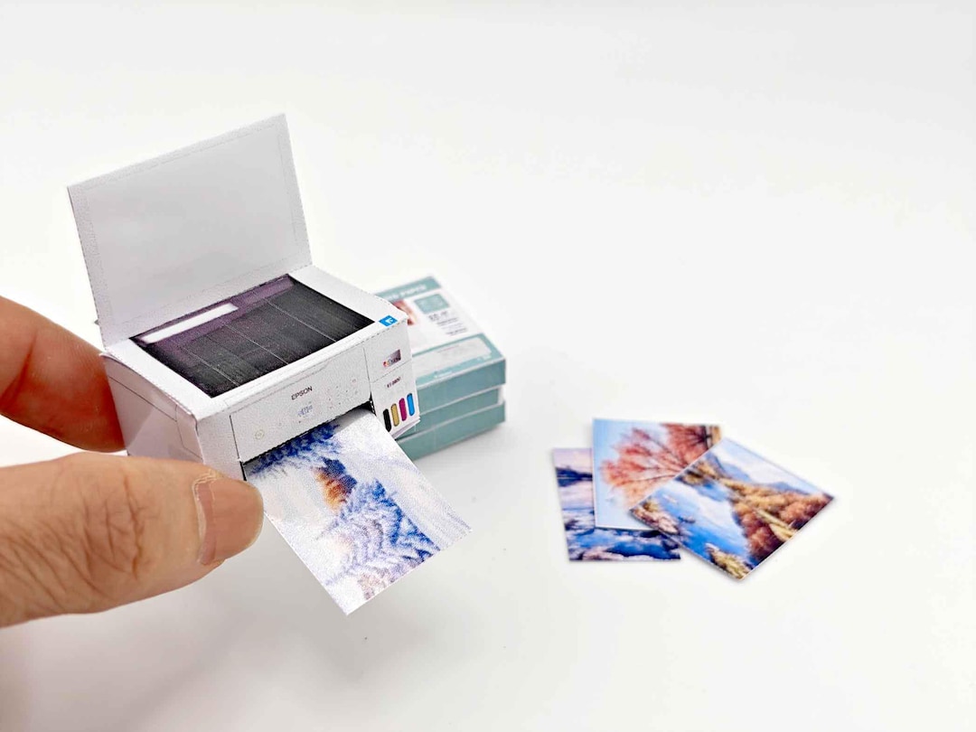 1:12 Mini Printer With Four Seasons Paper — Perfect for Dollhouse ...