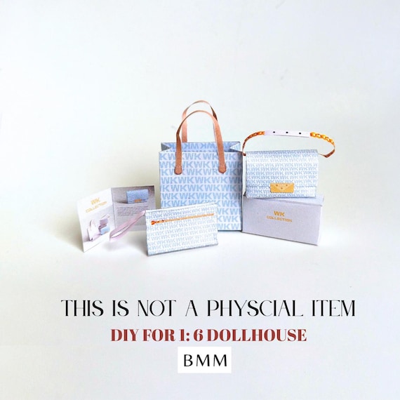 1:6 WK collection fashion purse DIY Luxury brands pochette bag 5 items luxury house decor and department store closet decor fashion shop