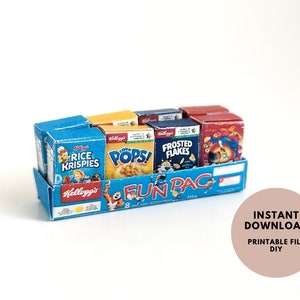 1:6, Mini Kellogg's Cereal Fun Pack dla domków dla lalek - Wydrukuj miniaturowy szablon