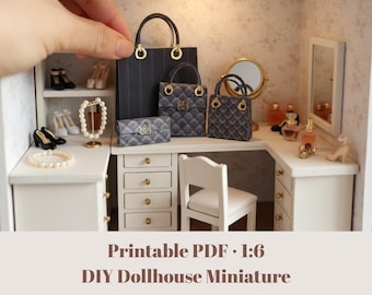 Monedero y cajas en miniatura 1:6 para casa de muñecas y grandes almacenes, 4 piezas en miniatura, decoraciones para la casa, accesorios para casa de muñecas