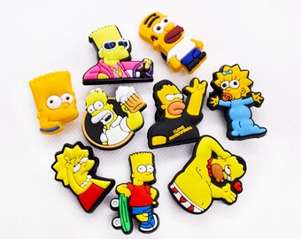 The Simpsons Croc Charms Jibbitz Set pour sabots | Accessoires de chaussures | Trending The Simpsons Charms for Sabots | Jibbitz à la mode