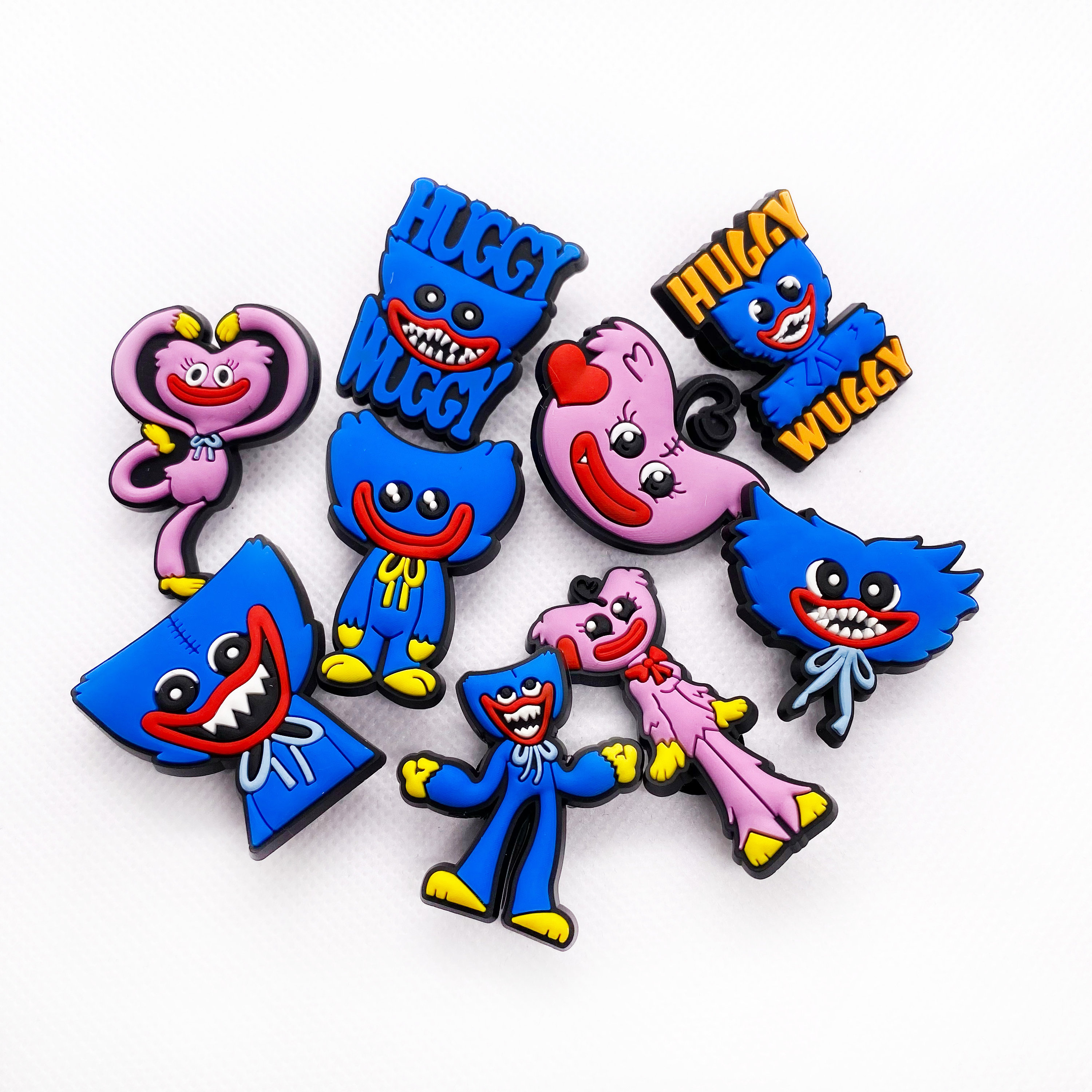 Poppy Playtime Button Pins Set, 12 pcs Huggy Wuggy Personagens Pins Saco  Acessórios para Jogo Salsicha Boca Fãs A-75mm