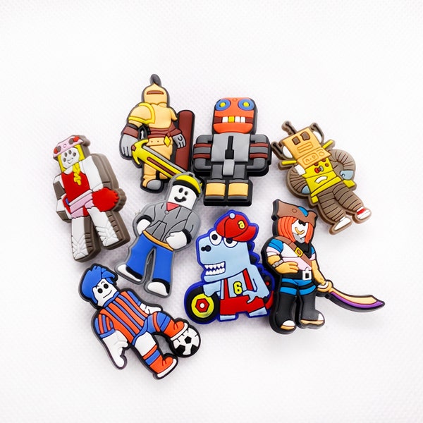 Roblox Game Croc Charms, Jibbitz, Clogs Set | Level Up Your Footwear with Iconic Roblox Characters!