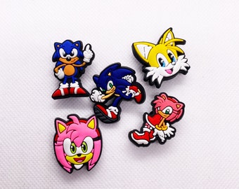 Sonic Croc Charms Set - Movie-Inspired Sonic Jibbitz for Clogs | Collectible Accessories for Fans
