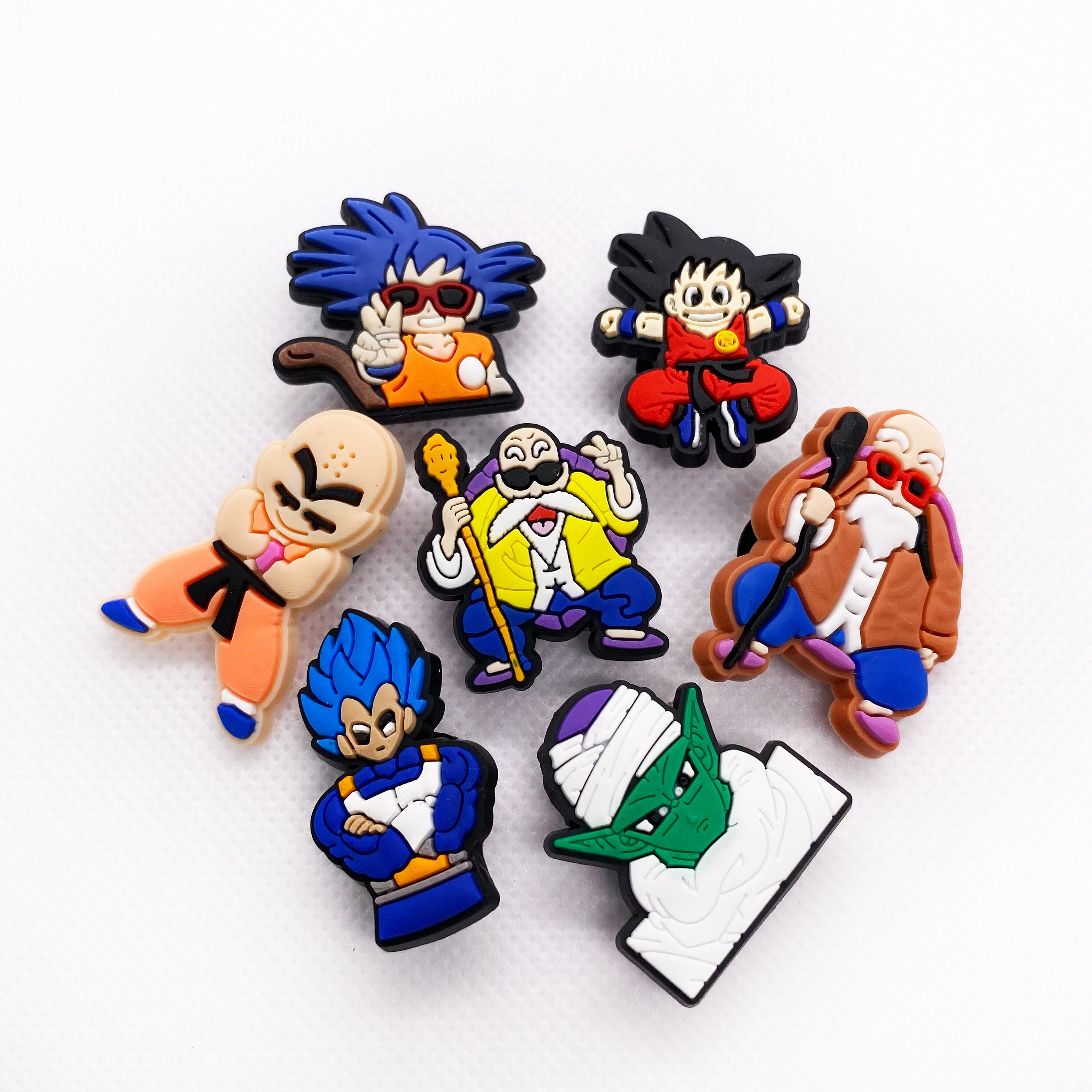 14 Pcs Cartoon Charms Sets, Anime Charms for Crocs, DBZ, Sets of Croc  Buttons 