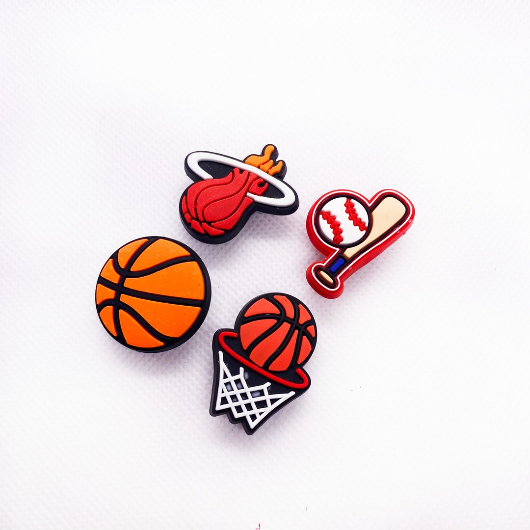 Basketball Sport Croc Charms, Jibbitz, Clogs Set Slam Dunk Style With