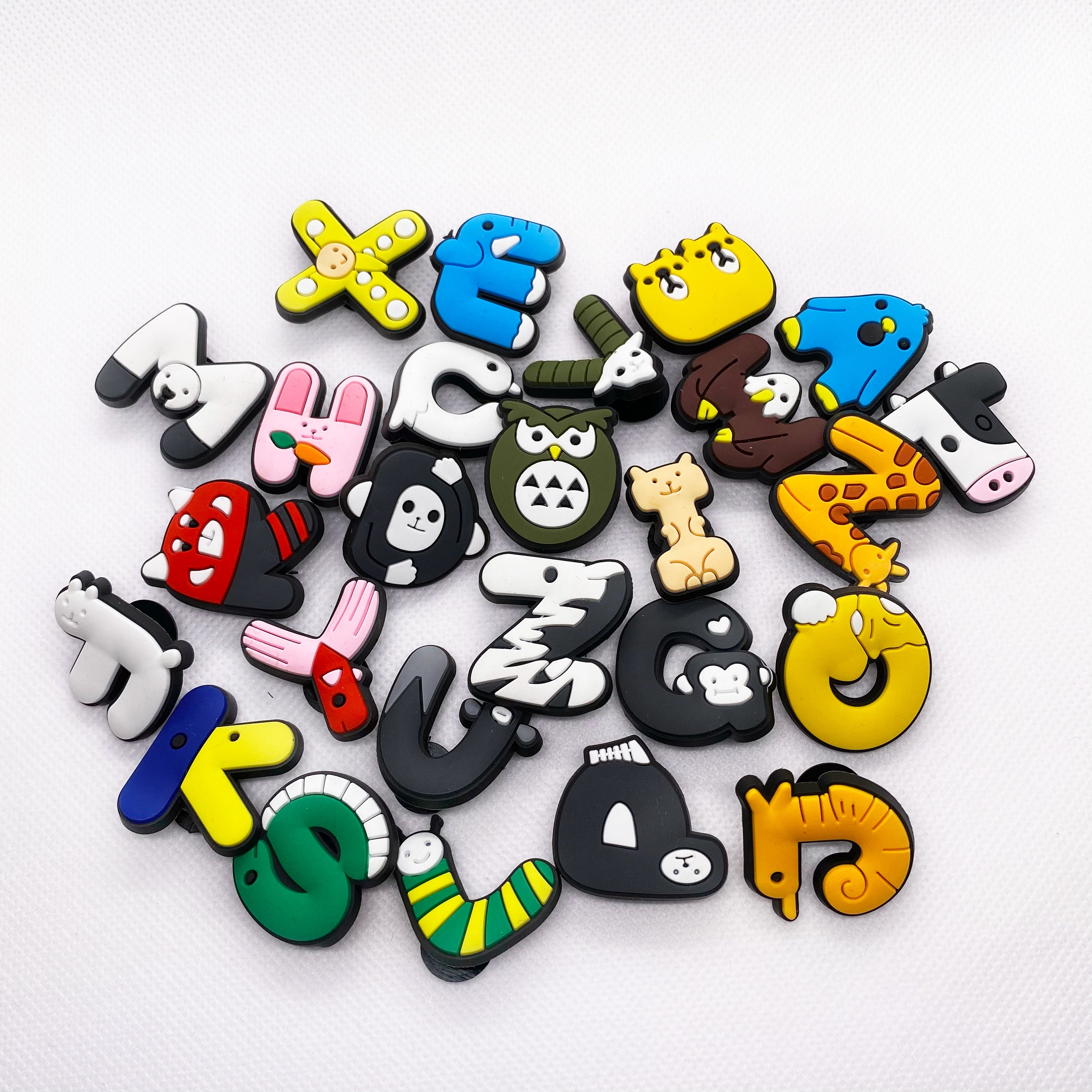 Glow in the Dark Alphabet Croc Charms, Personalized Letter Jibbitz, Shoe  Charms for Crocs 