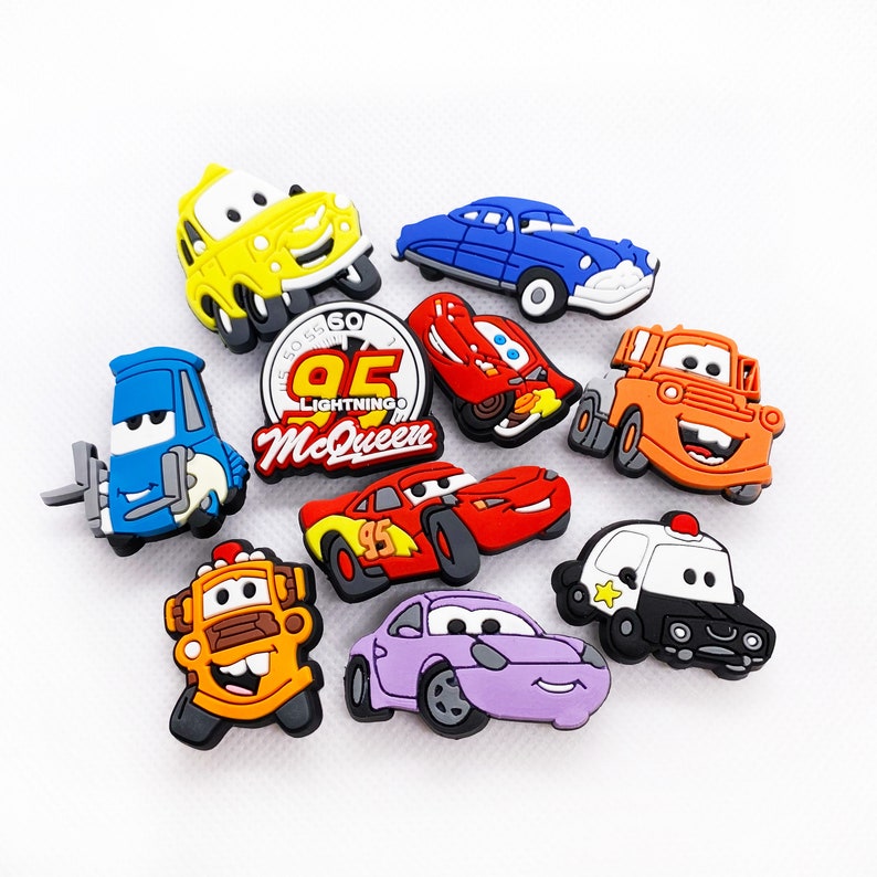 Lightning Mcqueen Croc Charms Jibbitz Set for Clogs Rev up Etsy