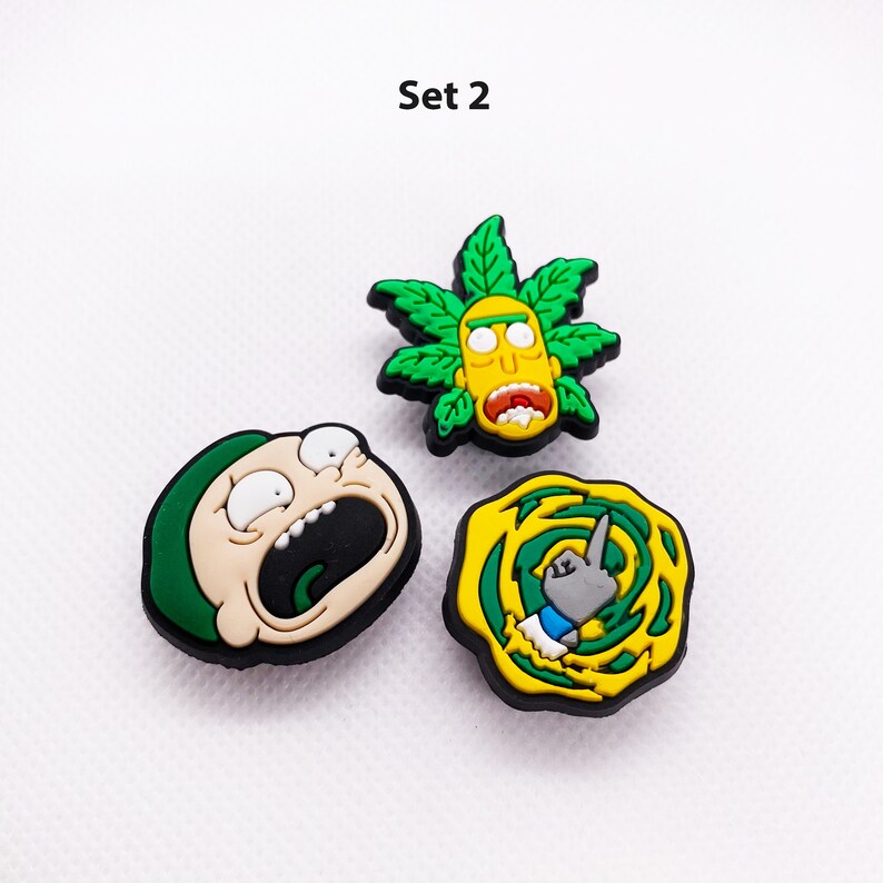 Rick and Morty Croc Charms Jibbitz Set Explore Dimensional Etsy UK
