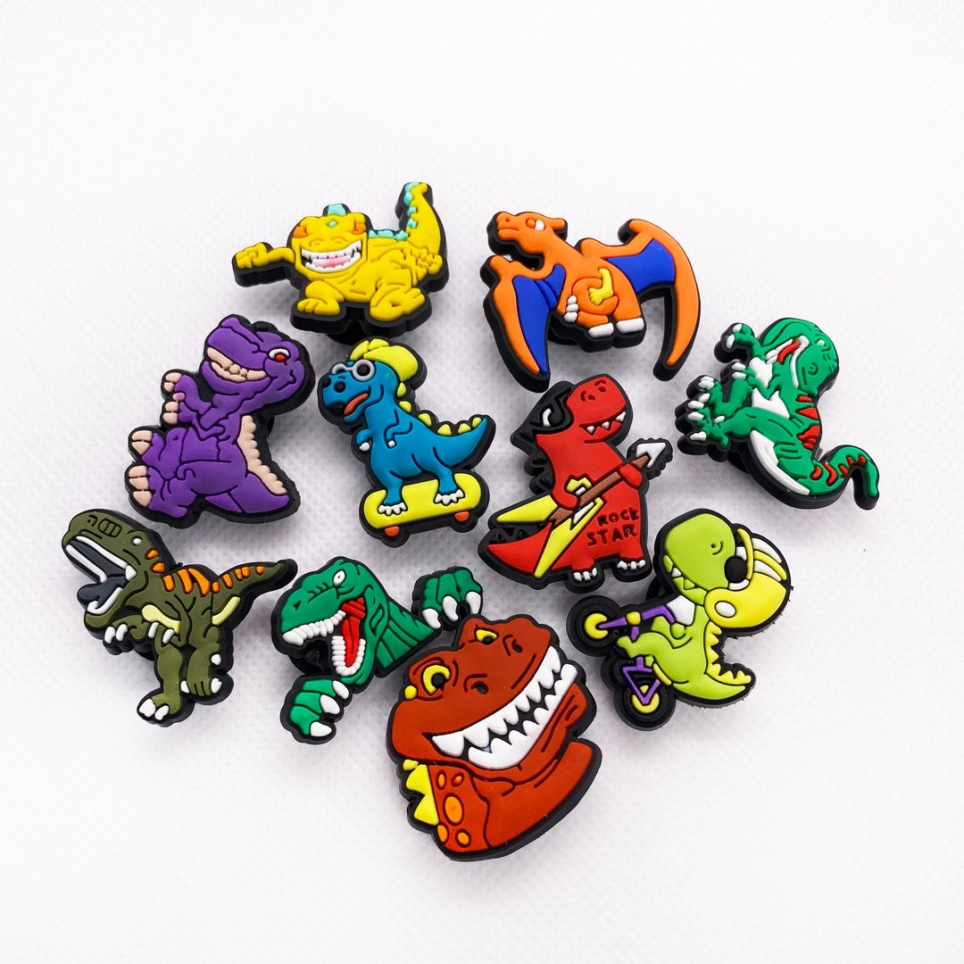 Dinosaurs Croc Charms Jibbitz Set for Clogs Shoe Accessories Etsy