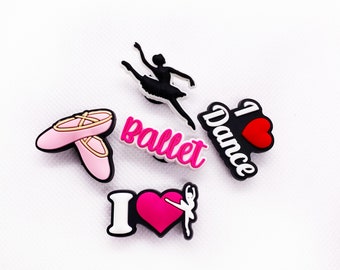 Ballet Dance Croc Charms, Jibbitz, Clogs Set | Elegant Accessories for Dance Enthusiasts | Ballet-Themed Jibbitz Collection