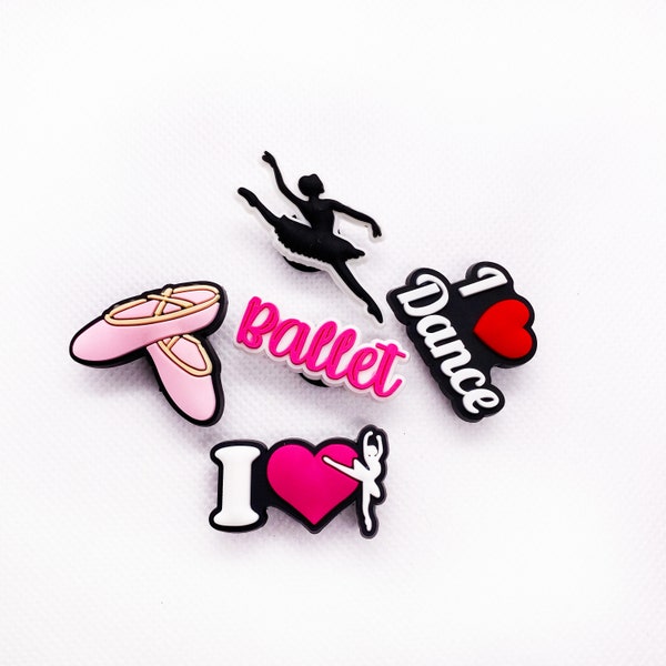 Ballet Dance Croc Charms, Jibbitz, ensemble de sabots | Accessoires élégants pour les amateurs de danse | Collection Jibbitz sur le thème du ballet