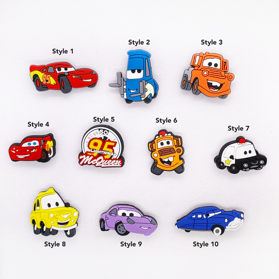 Lightning Mcqueen Croc Charms Jibbitz Set for Clogs Rev up Etsy