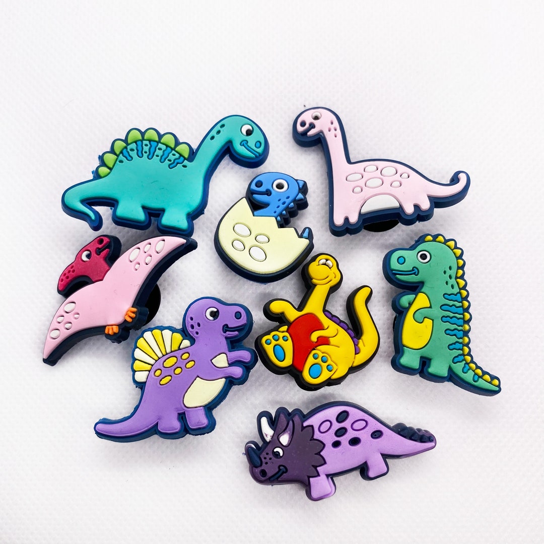 Cute Dinosaurs Croc Charms Jibbitz Set for Clogs Shoe Accessories